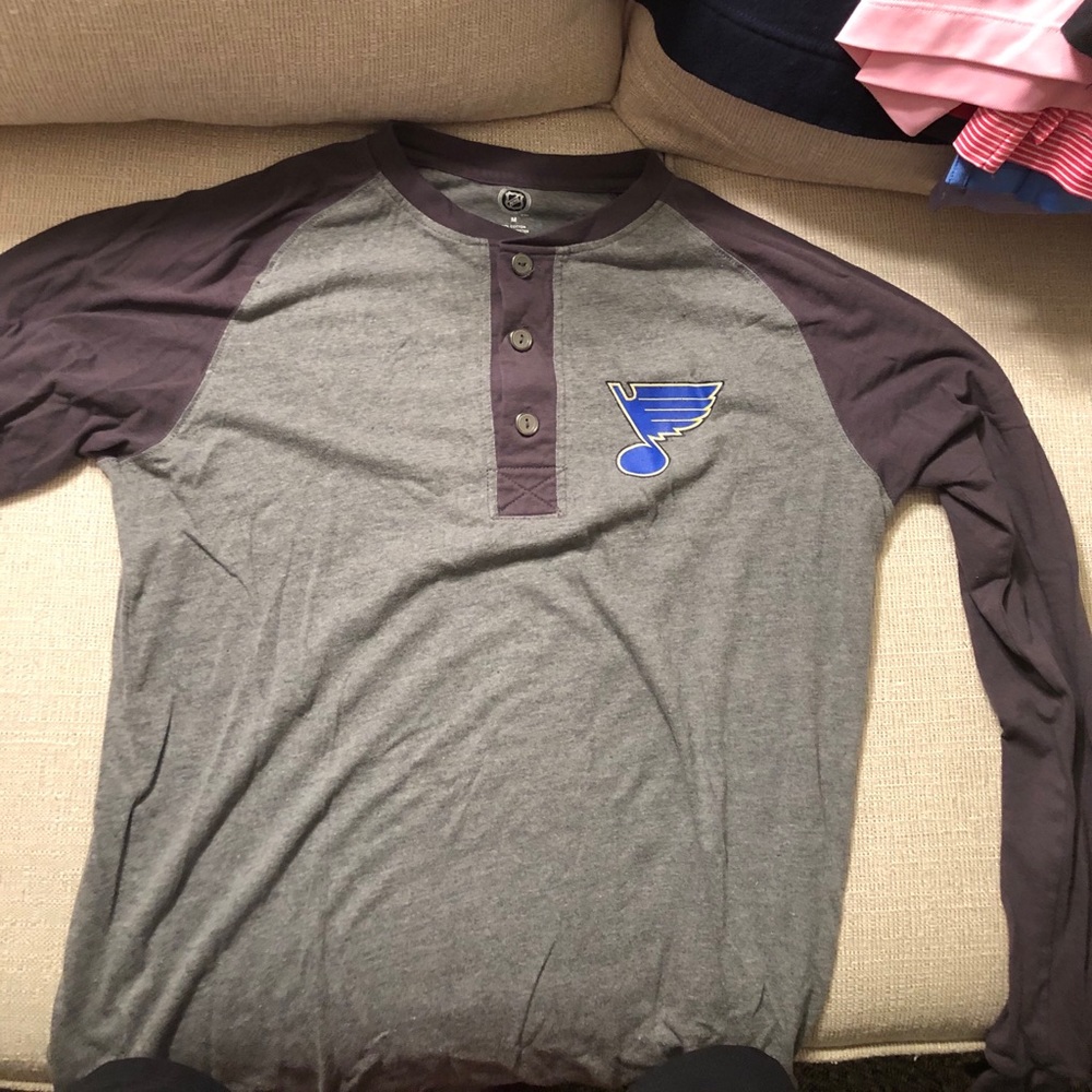 St Louis Blues long sleeve henley